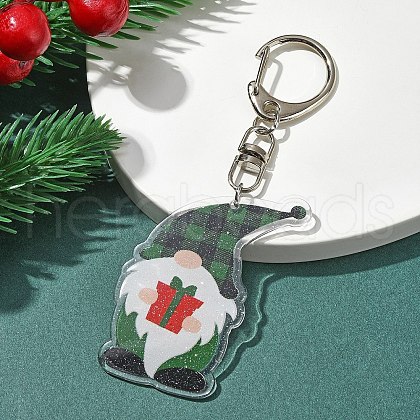 Christmas Theme Acrylic Pendant Decoration HJEW-YW00032-05-1