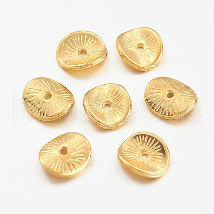 Tibetan Style Wavy Spacer Beads TIBEP-A11067-G-FF-1