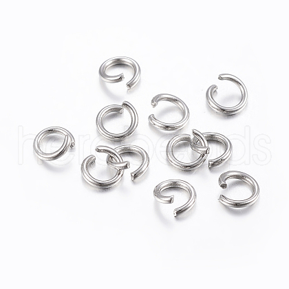 304 Stainless Steel Open Jump Rings X-STAS-H437-10x0.8mm-1