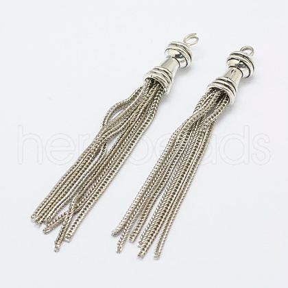 Brass Chain Tassel Pendants X-KK-K159-05-1