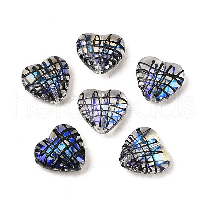 Transparent Glass Enamel Beads GLAA-S388-01C-1