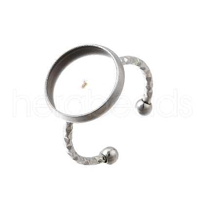 304 Stainless Steel Cuff Ring Components RJEW-H250-02A-P-1