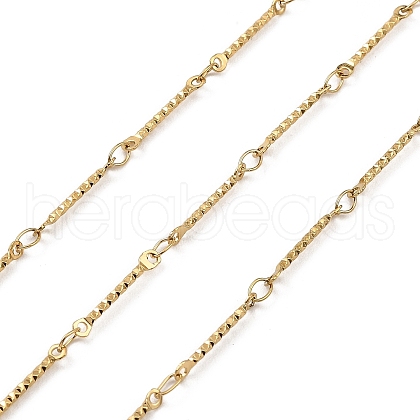 Ion Plating(IP) 304 Stainless Steel Rectangle Link Chains CHS-G025-12G-1