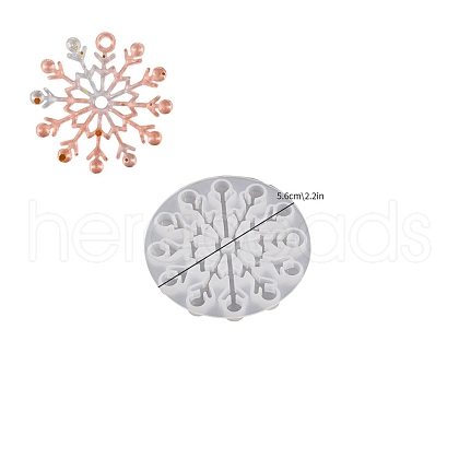 Christmas Snowflake DIY Silicone Pendant Molds DIY-A054-01E-1