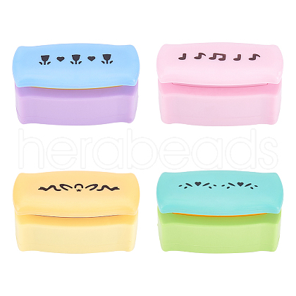 FINGERINSPIRE 4Pcs 4 Colors Plastic Paper Craft Hole Punches TOOL-FG0001-09-1