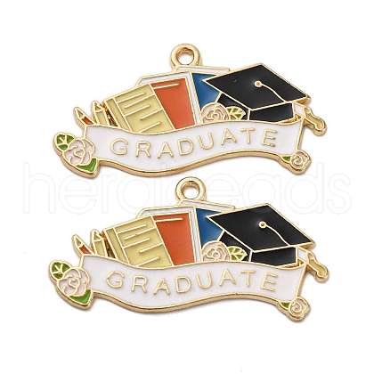 Graduation Season Alloy Enamel Pendants ENAM-V002-01F-KCG-1