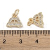 Brass Micro Pave Clear Cubic Zirconia Pendants KK-S367-13B-3