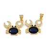 Brass Micro Pave Cubic Zirconia Pendants KK-A257-18G-2