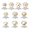 100Pcs 10 Styles Alloy Bead Caps PALLOY-CJ0002-77-2