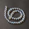 Transparent Electroplate Glass Beads Strands EGLA-I015-01B-3
