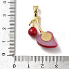 Brass Resin Pendants KK-D383-01G-02-3