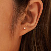 Round Natural Pearl Stud Earrings EJEW-G411-03B-G-2