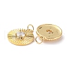 Brass Micro Pave Cubic Zirconia Pendants X-ZIRC-P092-016G-RS-3