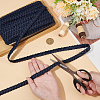 15 Yards Imitation Leather Braided Lace Ribbon WL-WH0003-02E-3