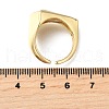 Brass Micro Pave Cubic Zirconia Cuff Open Rings RJEW-D313-12G-5