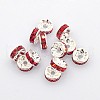 Brass Rhinestone Spacer Beads RB-A004-7-1