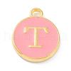 Golden Plated Alloy Enamel Charms X-ENAM-Q437-14T-1