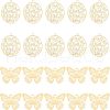 Unicraftale 40Pcs 2 Styles 201 Stainless Steel Filigree Pendants STAS-UN0035-73-1