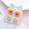 Alloy Plastic Clip-on Earrings for Kid WG21FF0-12-1