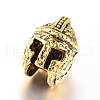 Tibetan Style Alloy Gladiator Helmet Beads X-PALLOY-E378-03AG-1