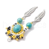 Seed Glass & Synthetic Turquoise Pendant PALLOY-MZ00243-01-4