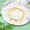 Flower & Lemon Alloy Enamel Charm Bracelets BJEW-JB11696-04-1
