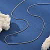 1MM 304 Stainless Steel Serpentine Chain Necklaces for Women Men NJEW-T016-11P-2