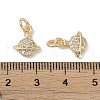 Brass Micro Pave Clear Cubic Zirconia Pendants KK-S367-16A-3