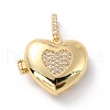 Brass Micro Pave Cubic Zirconia Pendants X-ZIRC-Z018-06G-1