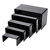 5Pcs 5 Sizes Opaque Acrylic Display Risers ODIS-WH0002-43B-1
