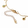 Brass Enamel Flower Pendant Necklaces NJEW-JN03222-3