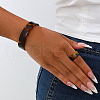 Leopard Print Acrylic Cuff Bangle & Finger Rings Sets for Women FS-WG722C5-01-2