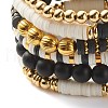 Handmade Polymer Clay Heishi Beads Stretch Bracelets Set BJEW-JB07396-3