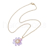 Glass & Glass Pearl Beads Pendants Necklaces for Women NJEW-MZ00106-08-4
