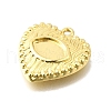 Heart Brass Pendant Cabochon Settings KK-P306-06G-2