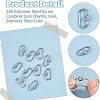 10Pcs 304 Stainless Steel Screw Carabiner Lock Charms STAS-HS0001-02-4