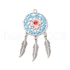 Handmade Glass Seed Beads Pendants PALLOY-MZ00766-03-1