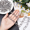 304 Stainless Steel Paperclip Chains CHS-WH0002-02A-P-4