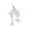 Brass Micro Pave Cubic Zirconia Pendants KK-V008-13P-03-1