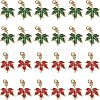 SUPERFINDINGS 24Pcs 2 Colors Brass Cubic Zirconia Charms KK-FH0004-25-1