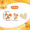 SUNNYCLUE 30Pcs Thanksgiving Day Alloy Enamel Pendants ENAM-SC0005-82-2