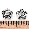 Tibetan Style 925 Sterling Silver Bead Caps STER-T007-69AS-2
