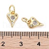 Brass Micro Pave Cubic Zirconia Charms KK-C051-06G-01-3