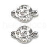 Brass Textured Connector Charms KK-K351-57A-P-1