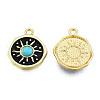 Rack Plating Alloy Enamel Pendants PALLOY-N155-151-1