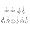 5 Pairs 5 Styles Alloy Dangle Earrings EJEW-JE05551-S-1