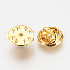 Brass Badge Lapel Pin Back Butterfly Clutches X-KK-Q735-338G-1