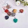 15Pcs 15 Styles Natural & Synthetic Gemstone Pendants G-SZ0002-12-4