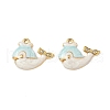 304 Stainless Steel Rhinestone Whale Pendants STAS-U057-02A-G-1