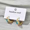 304 Stainless Steel Hoop Earrings EJEW-P309-04G-4